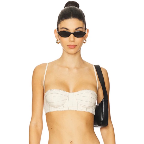 WeWoreWhat Other - WeWoreWhat Underwire Bra in Antique White Multi
